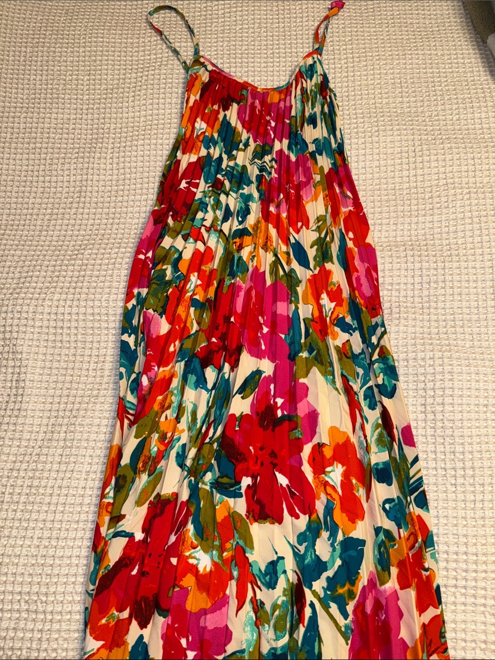 Colorful floral maxi dress